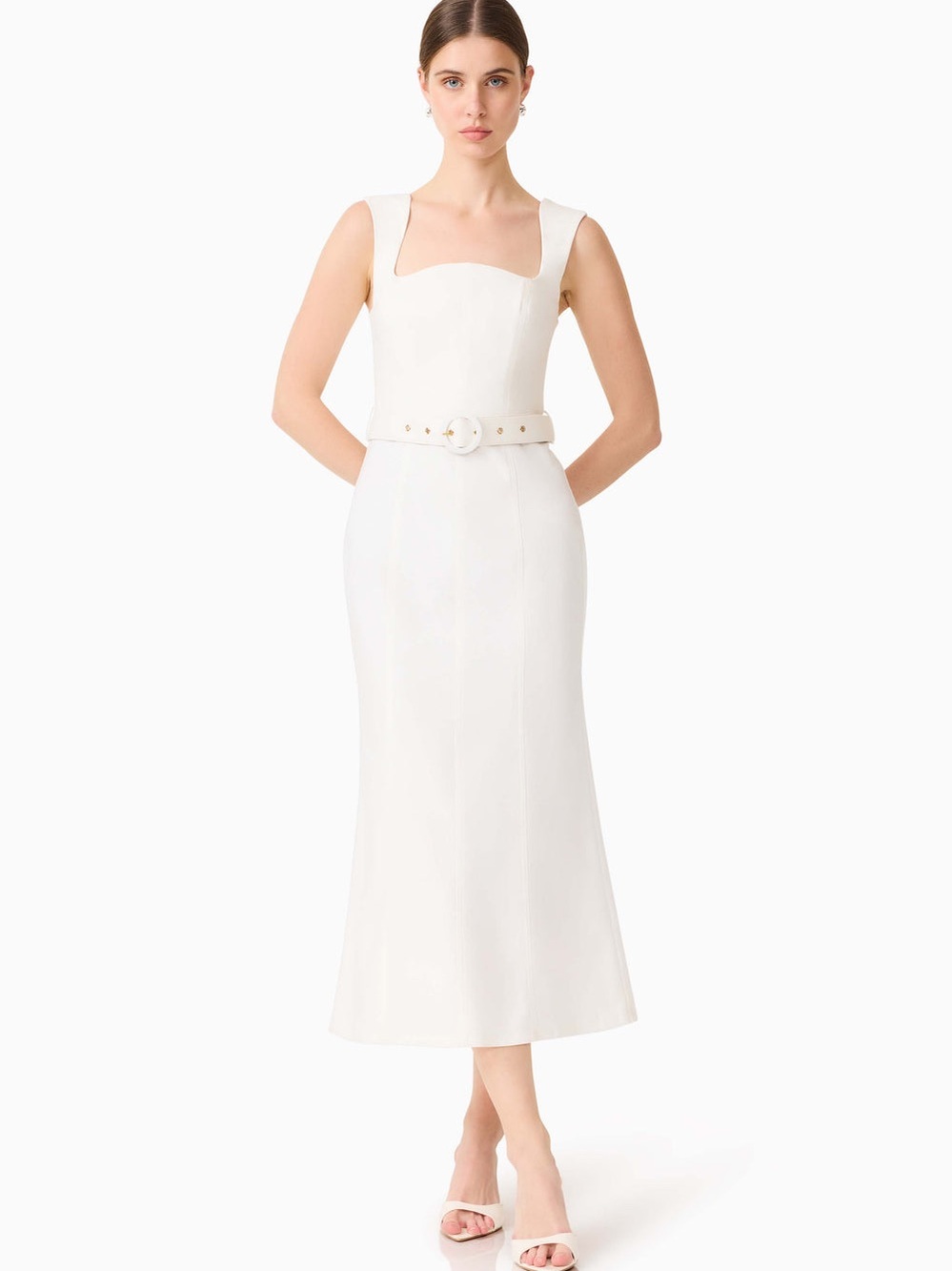 ELLIATT Women’s Nydia Fit & Flare Maxi in White Dress Size S NWT - Picture 3 of 8
